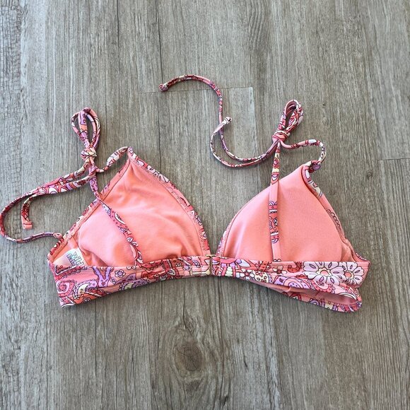 Womens Wild Fable Pink Print Bikini Top - L - Picture 3 of 5